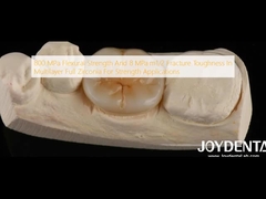 800 МПа прочность на изгиб и 8 МПа·м1/2 прочность на перелом в многослойном полном цирконии для применения в прочности
